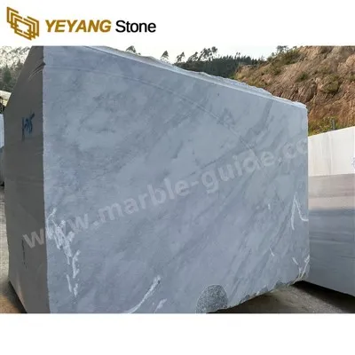 Natuurlijk wit en grijs marmer stenen blok eigen groeve