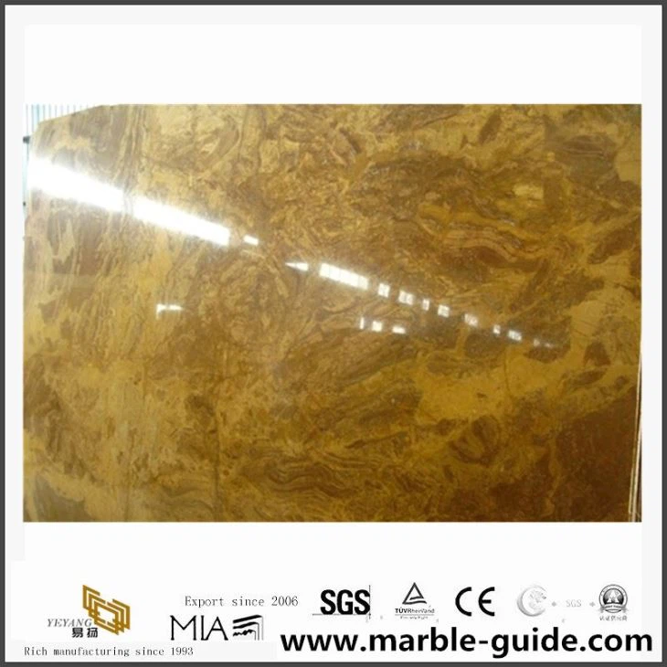 Natuurlijke fabrieksprijs Koper Geel Marble Tiles & Platen voor het bouwen van decoratie