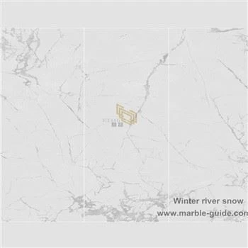 Winter River Snow Matt oppervlak gesinterde steen